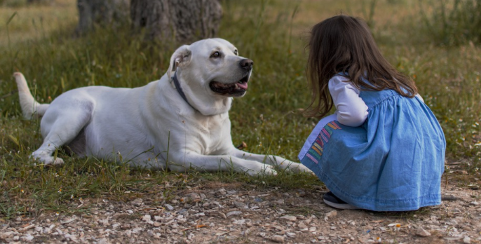 your kid and her dog